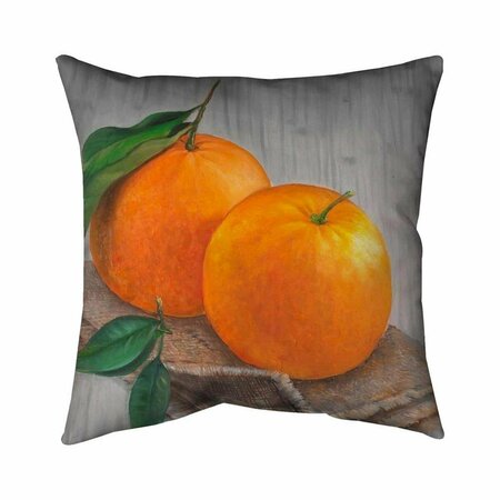 BEGIN HOME DECOR 26 x 26 in. Two Oranges-Double Sided Print Indoor Pillow 5541-2626-GA62